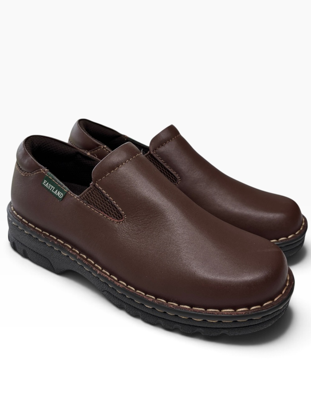 Eastland Womens Newport Slip On Casual Loafers 3180 Brown Leather Shoe Size 7 W